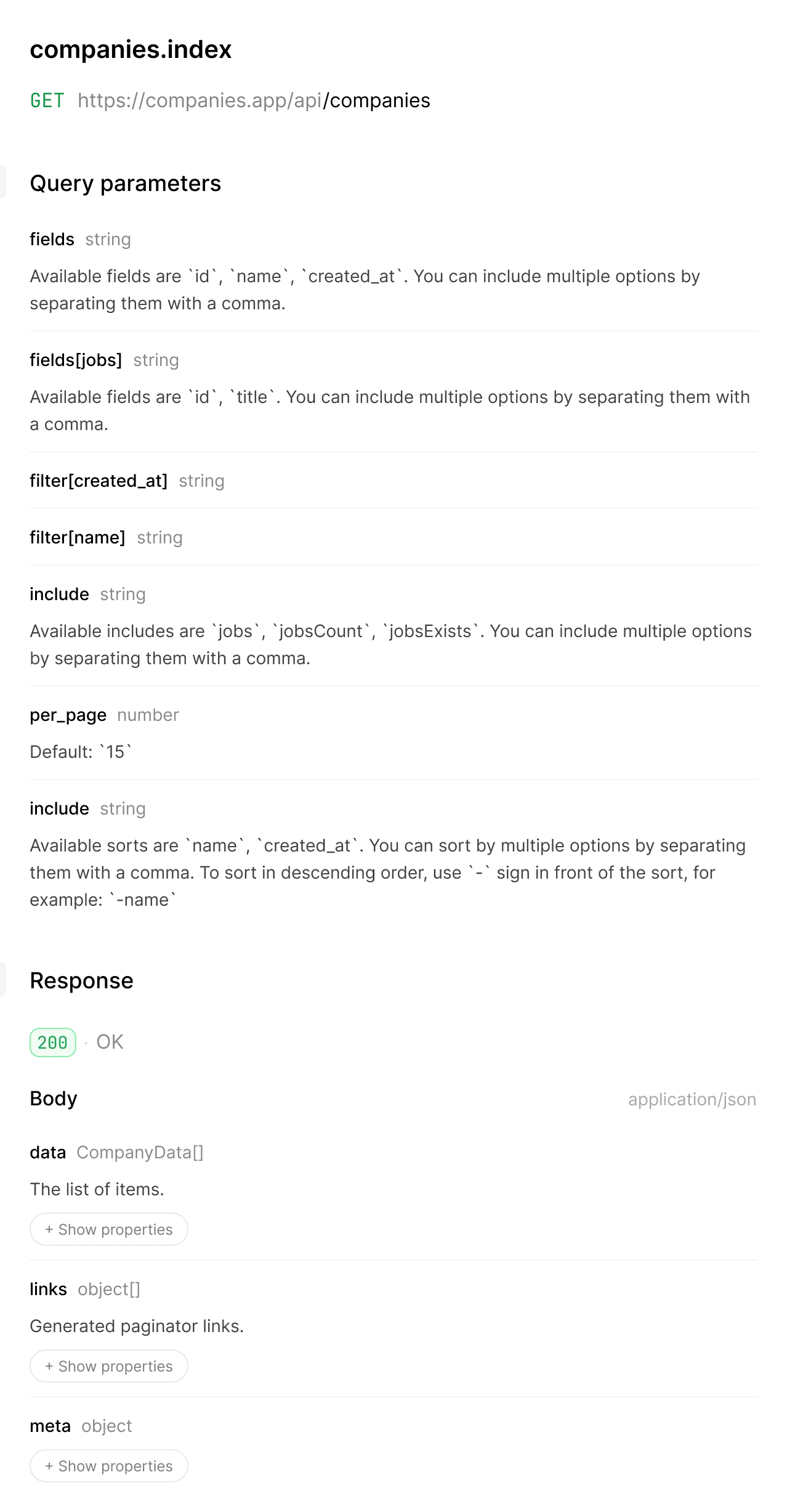 Laravel Query Builder docs